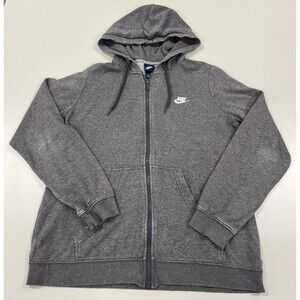 Women's Nike Gray Zip-up Hooded Sweatshirt, XL